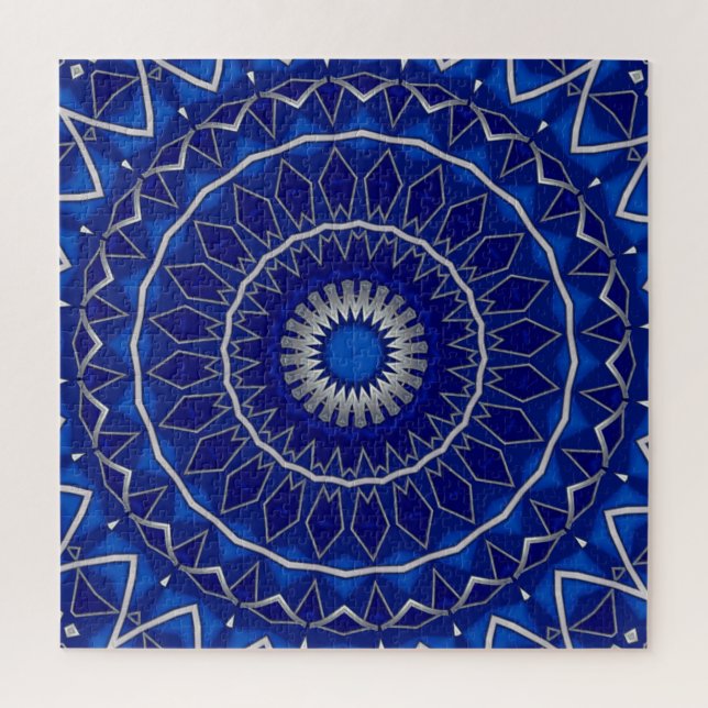 Quebra-cabeça Decorativo Azul (Vertical)