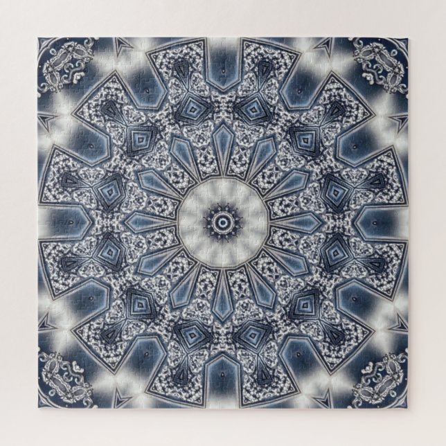 Quebra-cabeça Decorativo Azul (Vertical)
