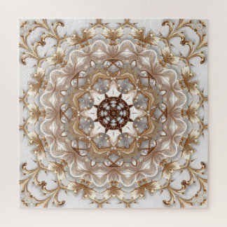 Quebra-cabeça decorativo dourado