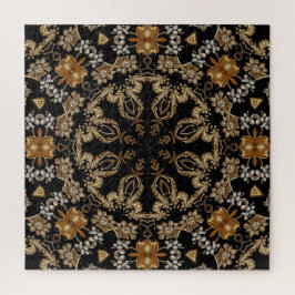 Quebra-cabeça decorativo dourado
