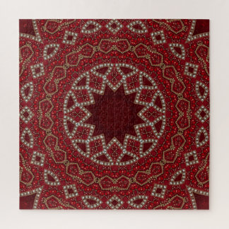 Quebra-cabeça Decorativo Vermelho