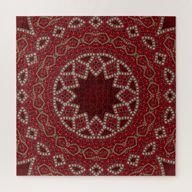 Quebra-cabeça Decorativo Vermelho (Vertical)