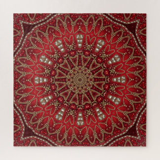 Quebra-cabeça Decorativo Vermelho