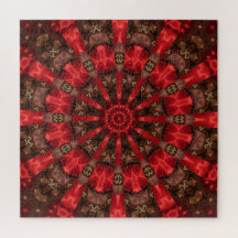 Quebra-cabeça Decorativo Vermelho