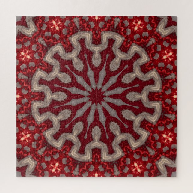 Quebra-cabeça Decorativo Vermelho (Vertical)