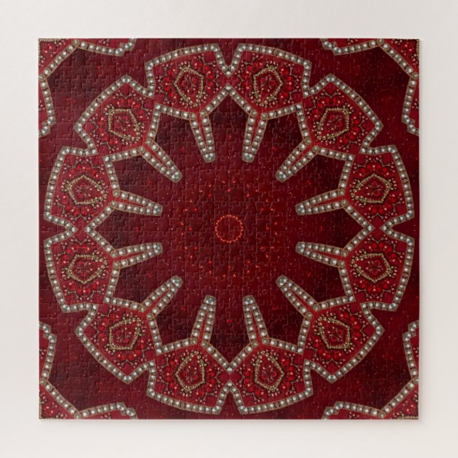 Quebra-cabeça Decorativo Vermelho (Vertical)