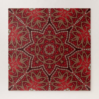 Quebra-cabeça Decorativo Vermelho