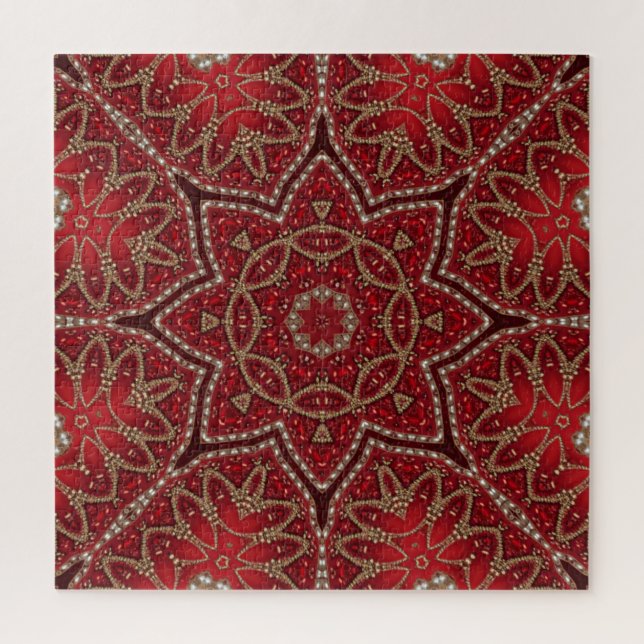 Quebra-cabeça Decorativo Vermelho (Vertical)
