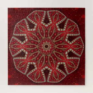 Quebra-cabeça Decorativo Vermelho