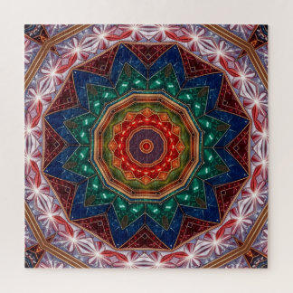 Quebra-cabeça Decorativo Vermelho Azul