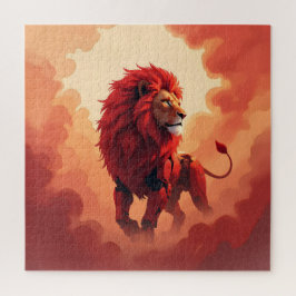 Quebra-cabeça Deep Crimson Glow – The Lion of Burning Destiny.  