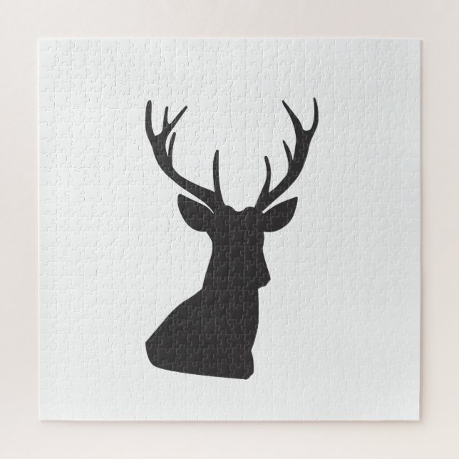 Quebra-cabeça Deer Deer Silhouette Animal Selvagem Postca (Vertical)