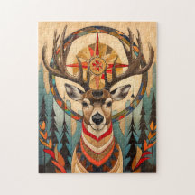 Deer Totem – Graceful Art Deco Spirit