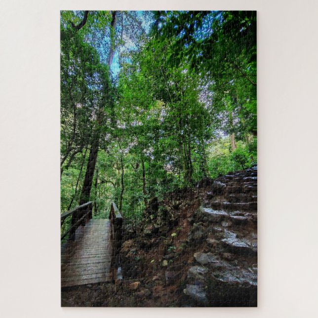 Quebra-cabeça Degraus de Pedra Entre o Verde (Vertical)
