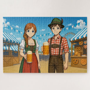 Quebra-cabeça Degustação de cerveja durante o Oktoberfest em Mun