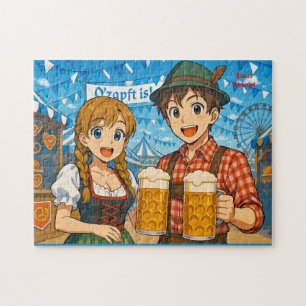 Quebra-cabeça Degustação de cerveja durante o Oktoberfest em Mun
