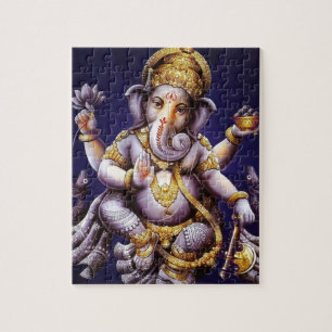 Quebra-cabeça Deidade Hindu do elefante asiático de Ganesh