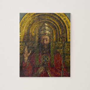 Quebra-cabeça Deity Enthroned, Cristo, The Ghent Altarpart