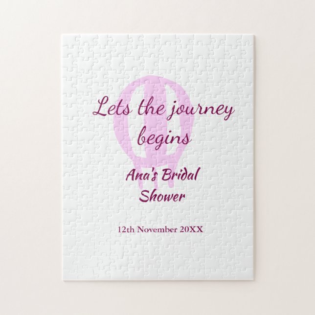 Quebra-cabeça deixa a jornada começar chá de noiva adicionar nom (Vertical)