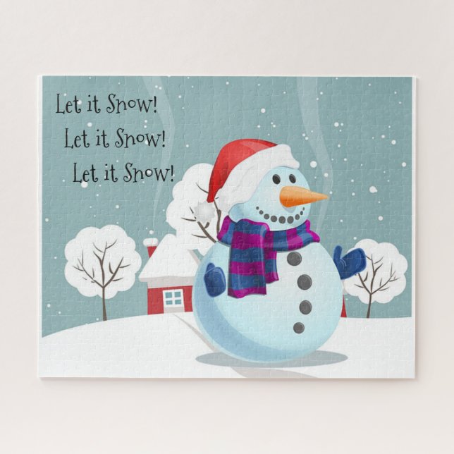 Quebra-cabeça Deixe Snowman nevar (Horizontal)