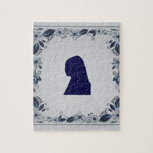 Quebra-cabeça Delft Blue azulejo Girl with a Pearl Earring