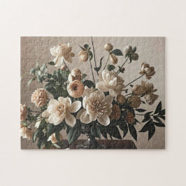 Quebra-cabeça delicado floral maleável inspirado na vintagem ele
