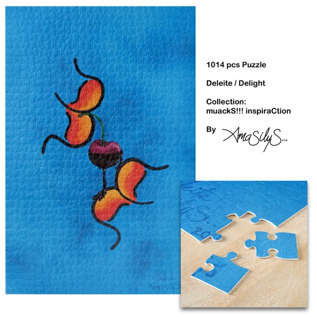Quebra-cabeça Delícia muackS!!! - AmaSilyS - 1014 peças de Arte (Have fun putting together this delicious puzzle!)