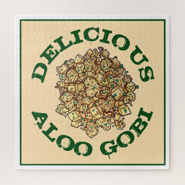 Quebra-cabeça Delicious Aloo Gobi Comida indiana Coury (Vertical)