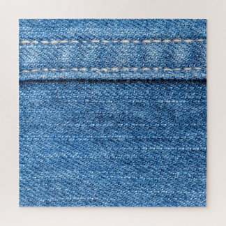 Quebra-cabeça Denim Blue: Textura clássica de Jeans.