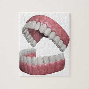 Quebra-cabeça dentes grandes do sorriso