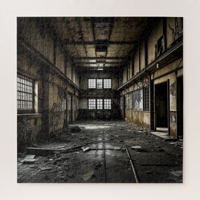 Quebra-cabeça Dentro de uma Estação Abandonada (Vertical)