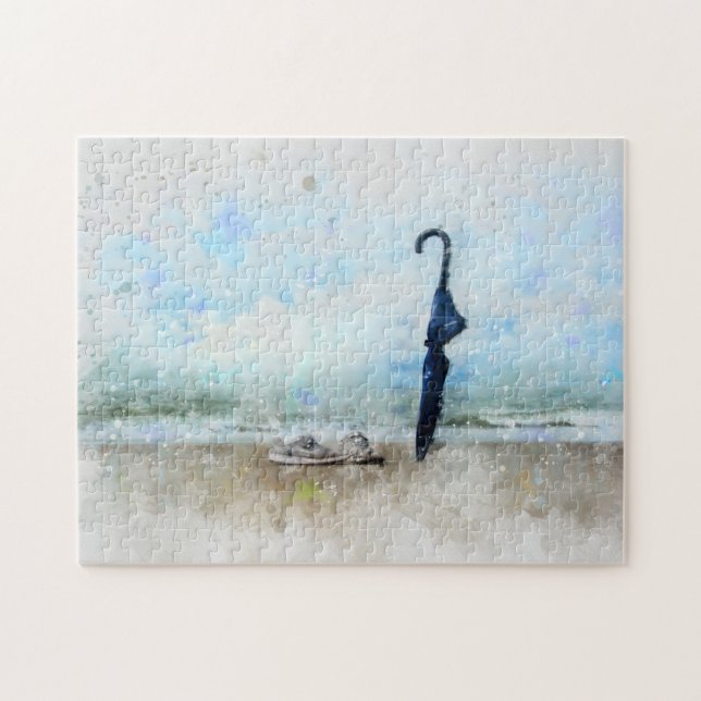 Quebra-cabeça Der Schirm am Strand - (Horizontal)