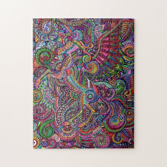 Quebra-cabeça Desafiador Trabalho Artístico de Mandala do Unicór (Vertical)
