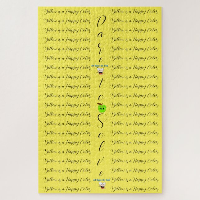 Quebra-cabeça desafiando a ousadia amarela para re (Vertical)