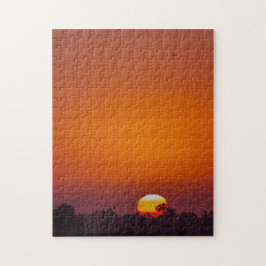 Quebra-cabeça Desafiando Árvores Laranja Sunset San Diego