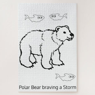 Quebra-cabeça desafiando o Urso Polar Branco