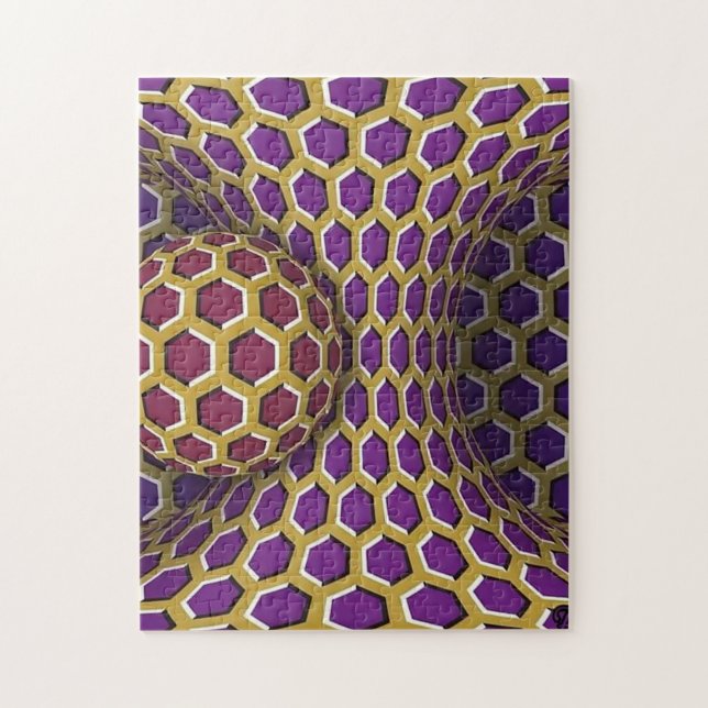 Quebra-cabeça Desafio de ilusão óptica do tubo vermelho e da esf (Vertical)