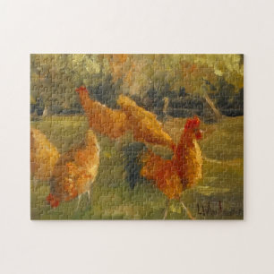 Quebra-cabeça Desafio de Pintura Original em Galinha