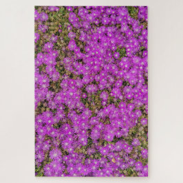 Quebra-cabeça Desafio de Puzzle Planta de Gelo Flores Roxas (Ní