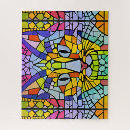 Quebra-cabeça Desafio Mosaico Cat - Azulejos Coloridos Felizes J