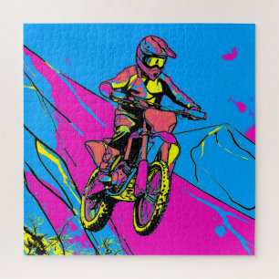 Quebra-cabeça Descida Mountain Run - Cavaleiro Motocross