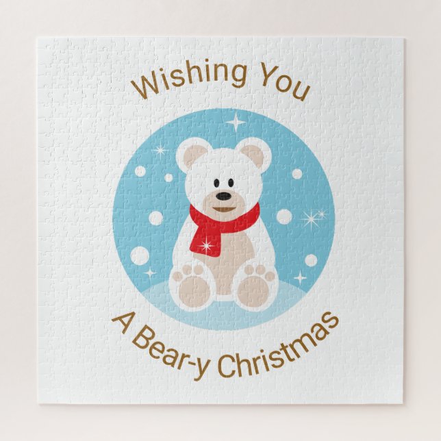 Quebra-cabeça Desejo-Te Um Natal De Urso (Vertical)