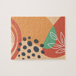 Quebra-cabeça Desenho abstrato boho, arte moderna orgânica