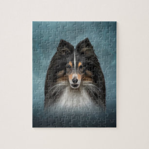 Quebra-cabeça Desenho Cão Shetland Sheepdog, Sheltie
