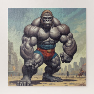 Quebra-cabeça Desenho de Cartoons de Pop de Gorilla Bodybuilder