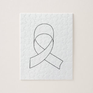 Quebra-cabeça Desenho de Fita Branca