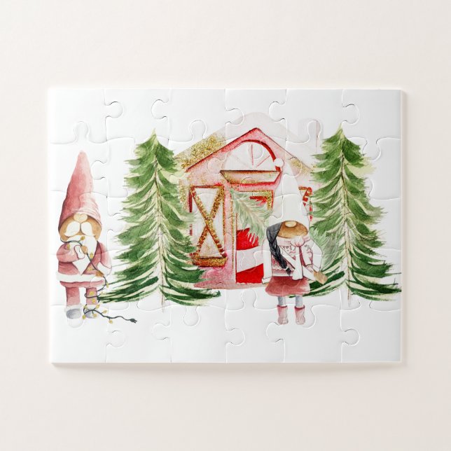 Quebra-cabeça Desenho de Gnome de NATAL 1 (Horizontal)