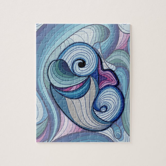 Quebra-cabeça Desenho De Golfinho (Vertical)