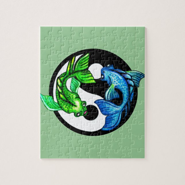 Quebra-cabeça Desenho de Koi Yin-Yang (Vertical)
