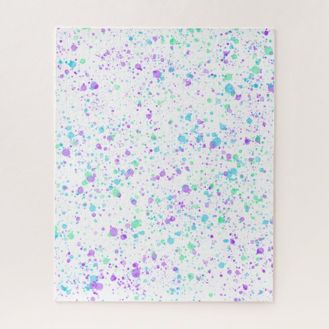 Quebra-cabeça Desenho de respingos de aquarela em puzzle branco (Vertical)